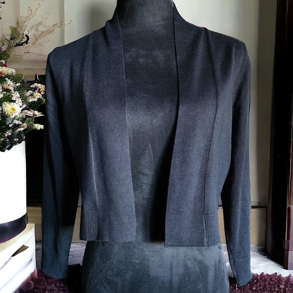 Calvin Klein Black Open-Front Cardigan